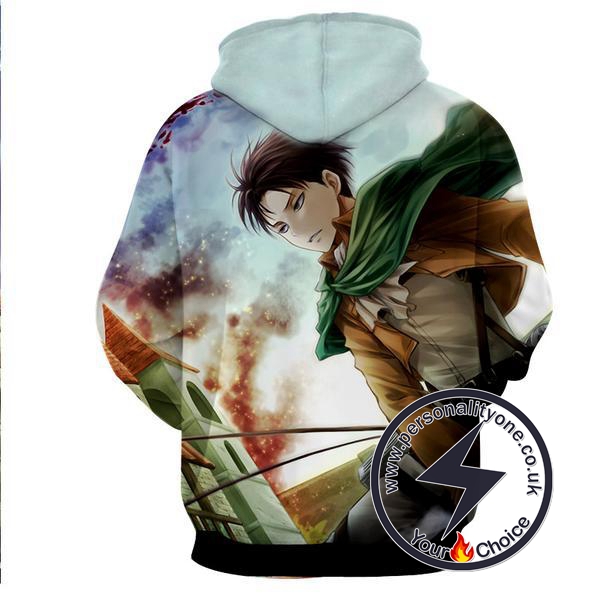 Attack On Titan - Levi Ackerman 3D - Attack On Titan Hoodies